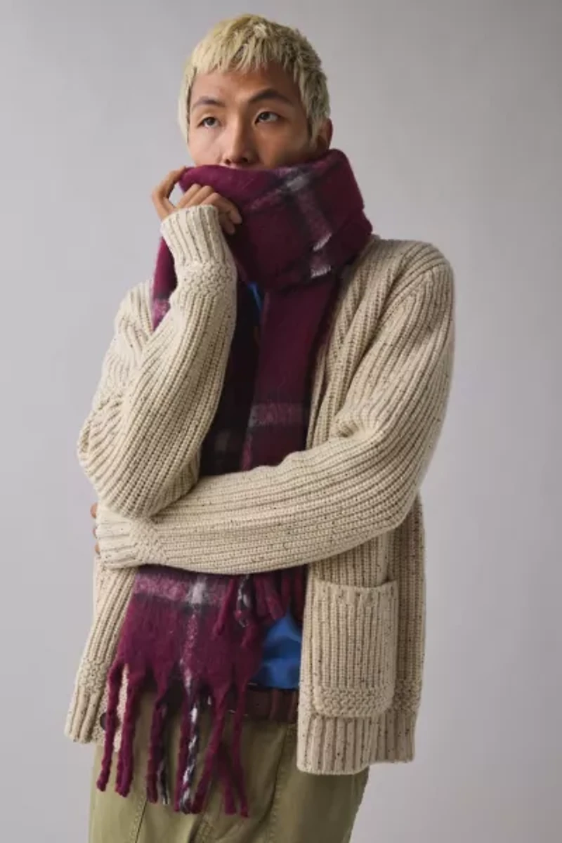 Plaid Woven Scarf
