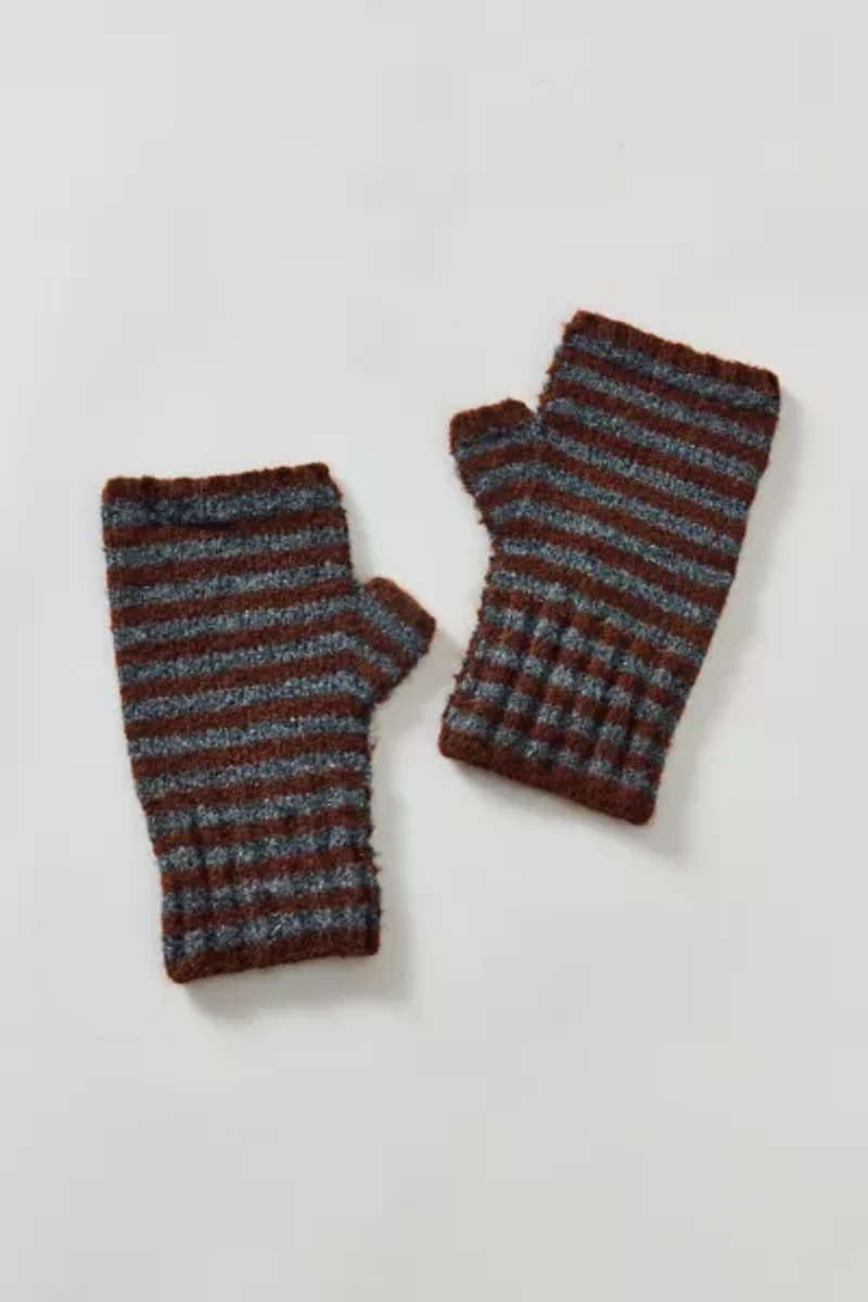 Knit Stripe Fingerless Mitten