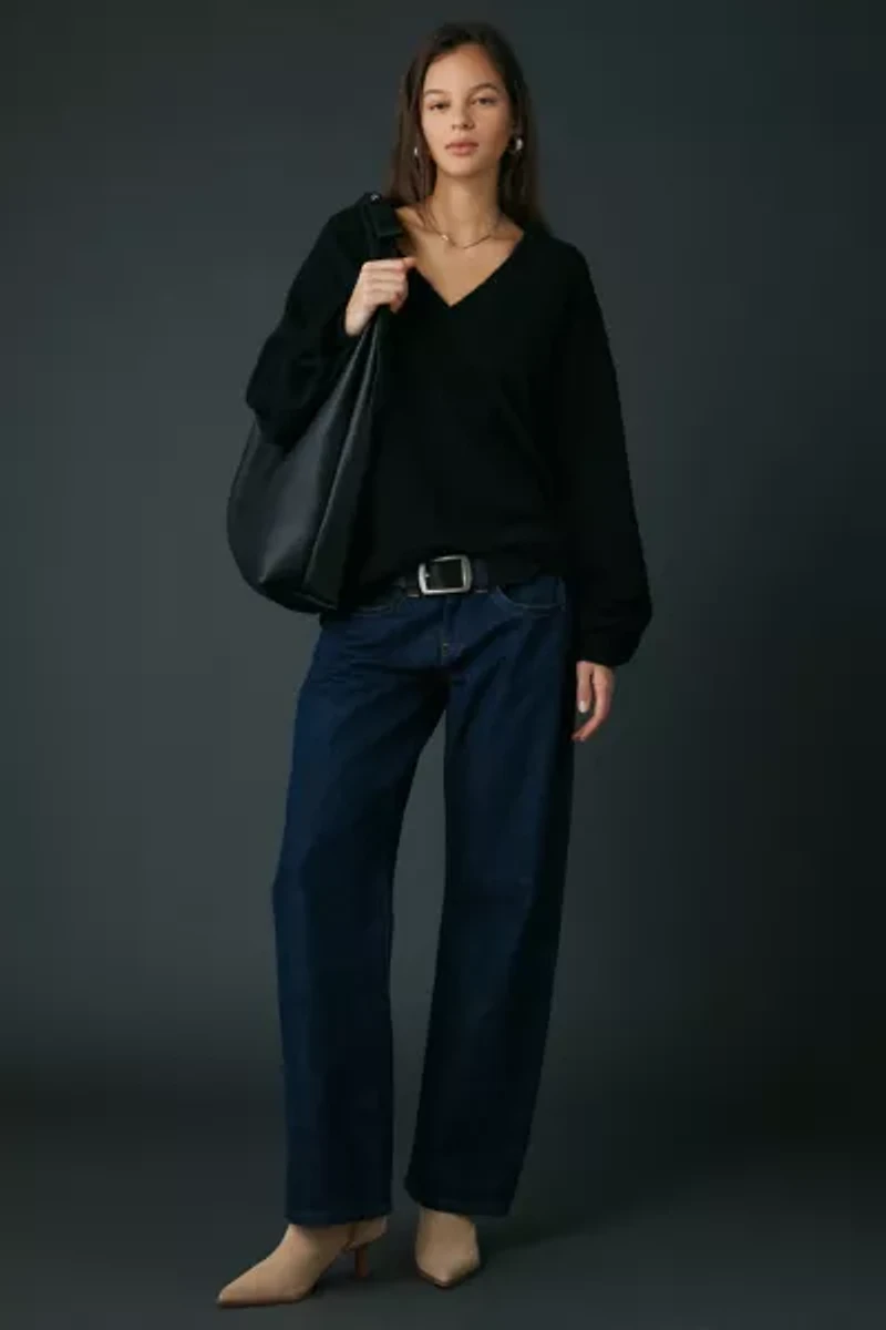 Kimchi Blue Rachel V-Neck Oversized Tunic Sweater