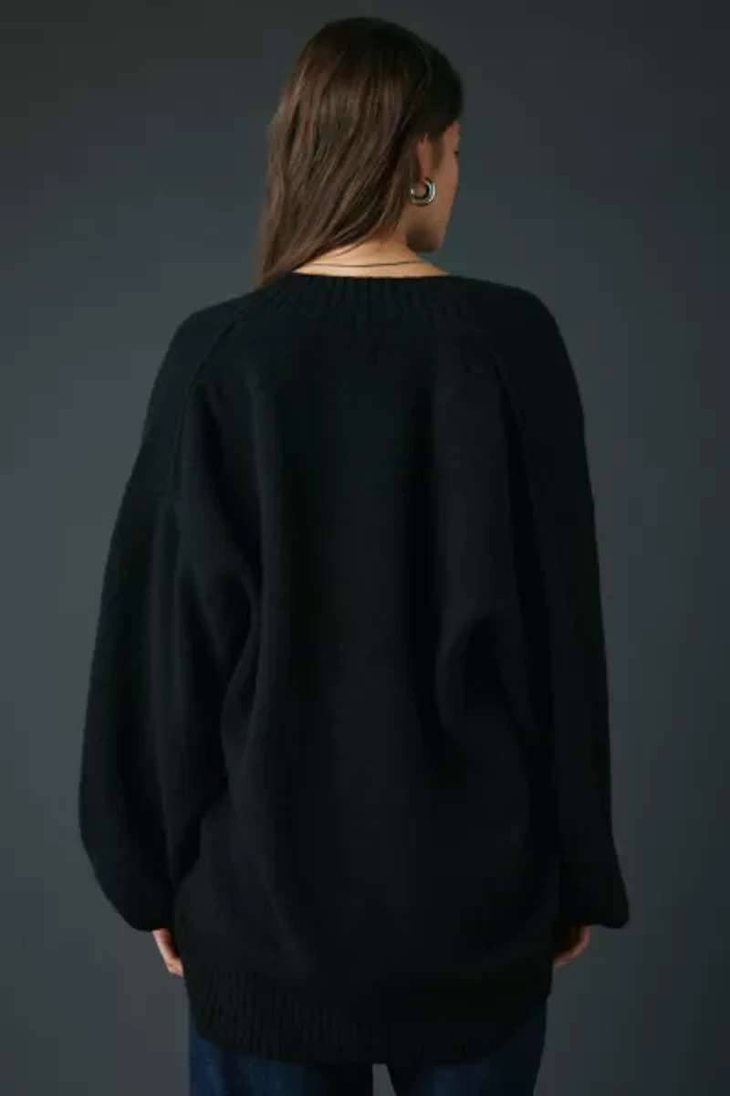 Kimchi Blue Rachel V-Neck Oversized Tunic Sweater