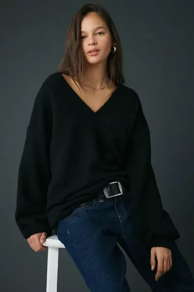 Kimchi Blue Rachel V-Neck Oversized Tunic Sweater