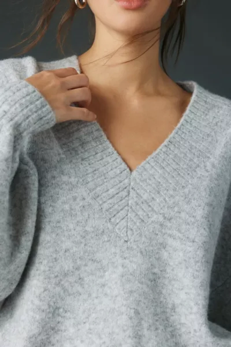 Kimchi Blue Rachel V-Neck Oversized Tunic Sweater