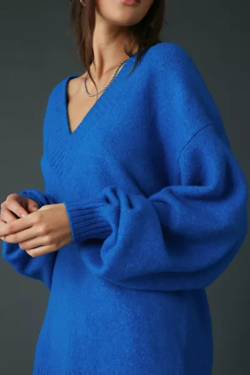 Kimchi Blue Rachel V-Neck Oversized Tunic Sweater