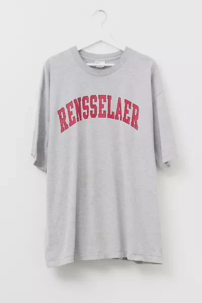 Vintage 1990s Distressed Rensselaer Spell Out Oversized Graphic T-Shirt
