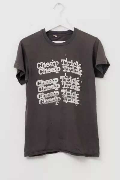 Vintage 1970s Cheap Trick Distressed Black Graphic Band T-Shirt