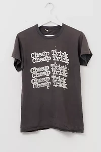 Vintage 1970s Cheap Trick Distressed Black Graphic Band T-Shirt