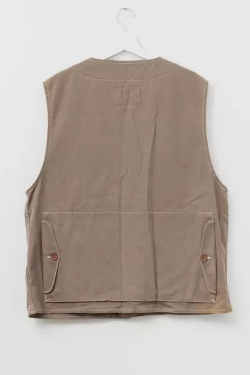Vintage 1990s Union Bay Green Cotton Button Up Travel Vest