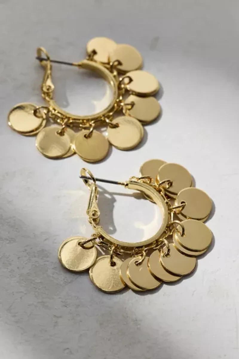 Emilia Coin Hoop Earring
