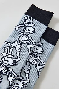 Grateful Dead Dancing Skeletons Crew Sock