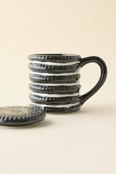 Sandwich Cookie Lidded Ceramic Mug