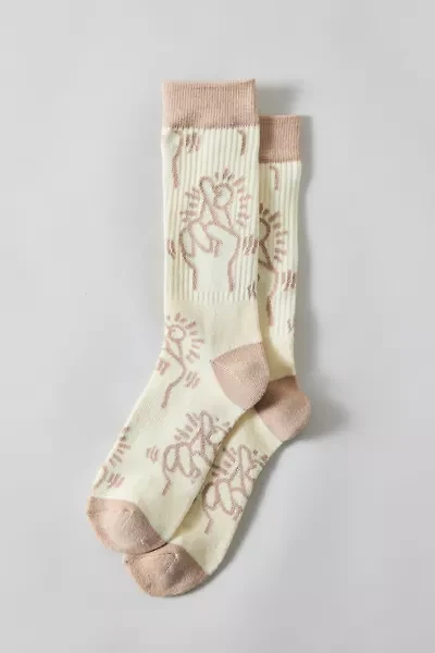 Keith Haring Crossed Fingers Crew Sock
