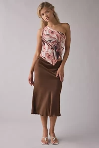 ReMADE By UO Remnants Swirl Asymmetric One Shoulder Top