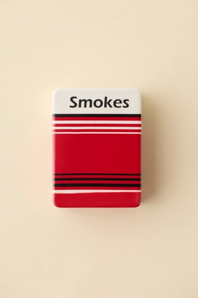 Cigarettes Lidded Ceramic Ashtray