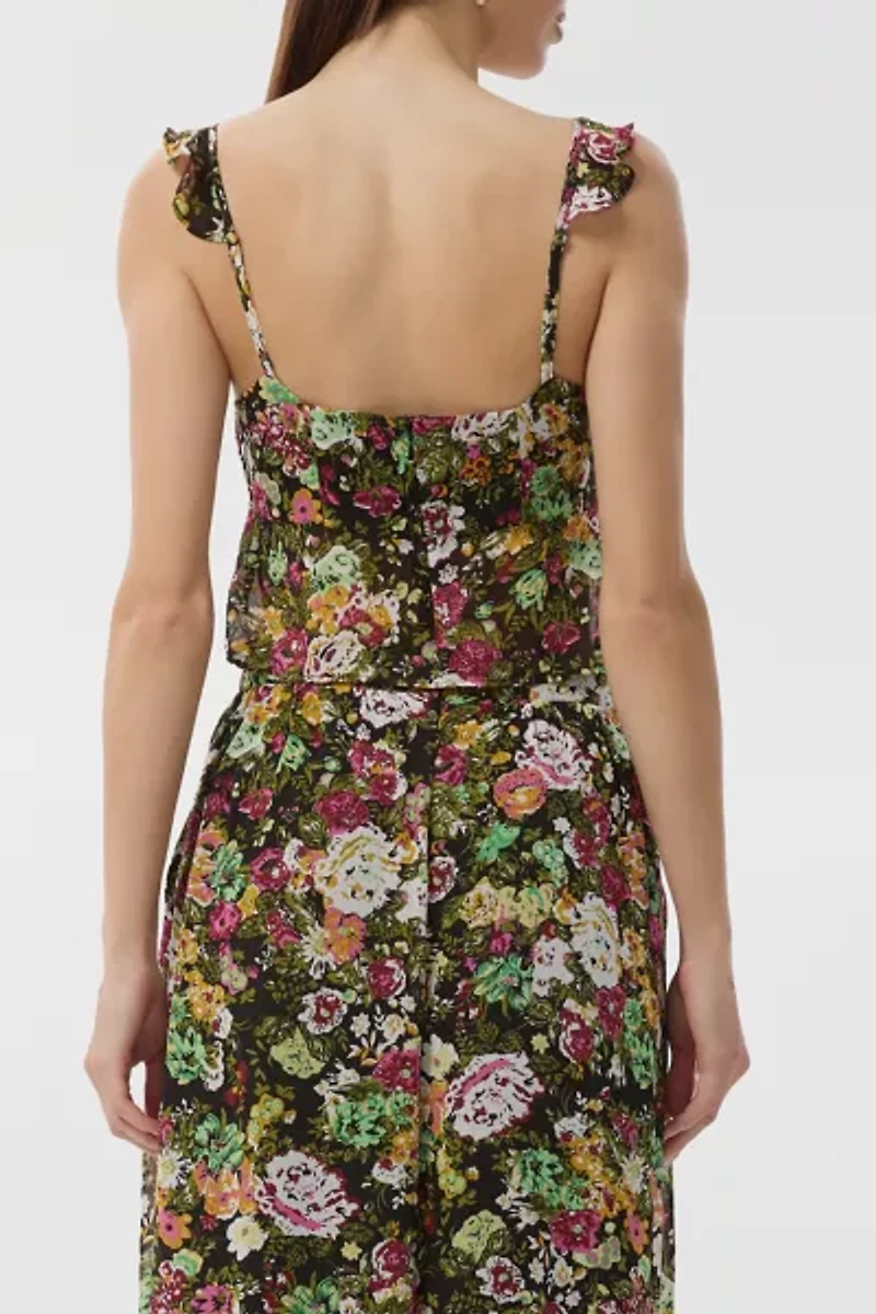AFRM Vintage Floral Aisha Ruffle Babydoll Cami