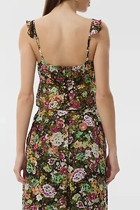 AFRM Vintage Floral Aisha Ruffle Babydoll Cami
