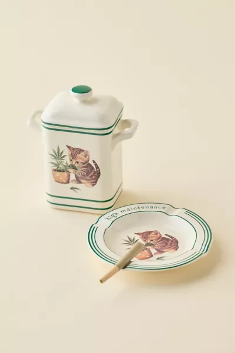 High Maintenance Kitty Ceramic Stash Box