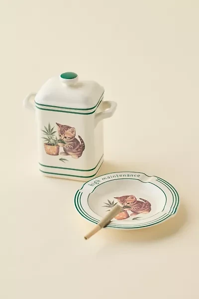 High Maintenance Kitty Ceramic Stash Box