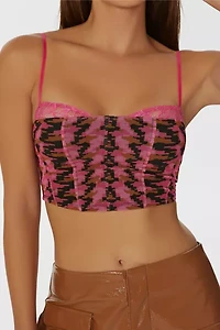 AFRM Pink Herringbone Nolan Corset Top
