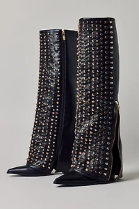 Azalea Wang Agustue Studded Knee-High Boot
