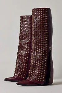 Azalea Wang Agustue Studded Knee-High Boots
