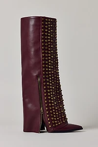 Azalea Wang Agustue Studded Knee-High Boots