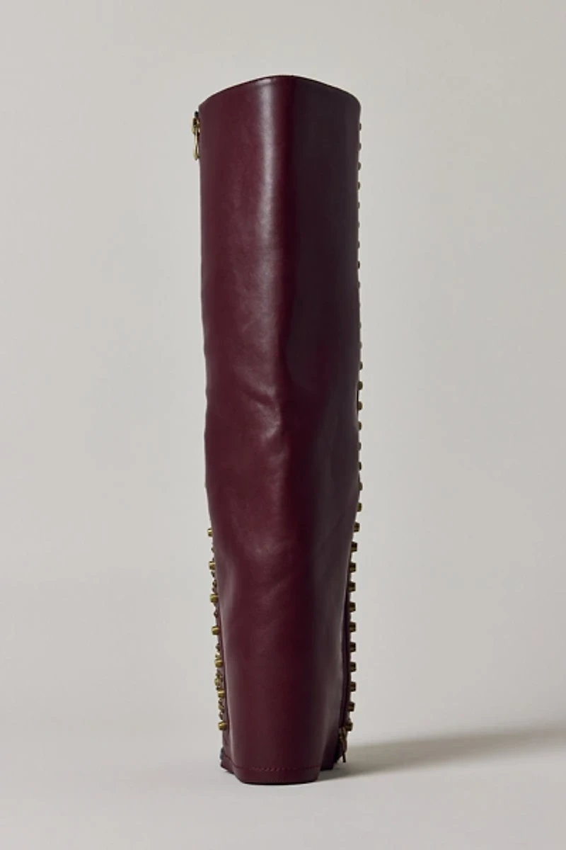 Azalea Wang Agustue Studded Knee-High Boots