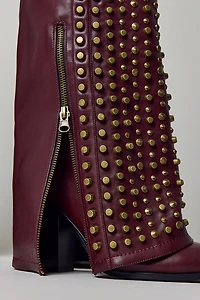 Azalea Wang Agustue Studded Knee-High Boots
