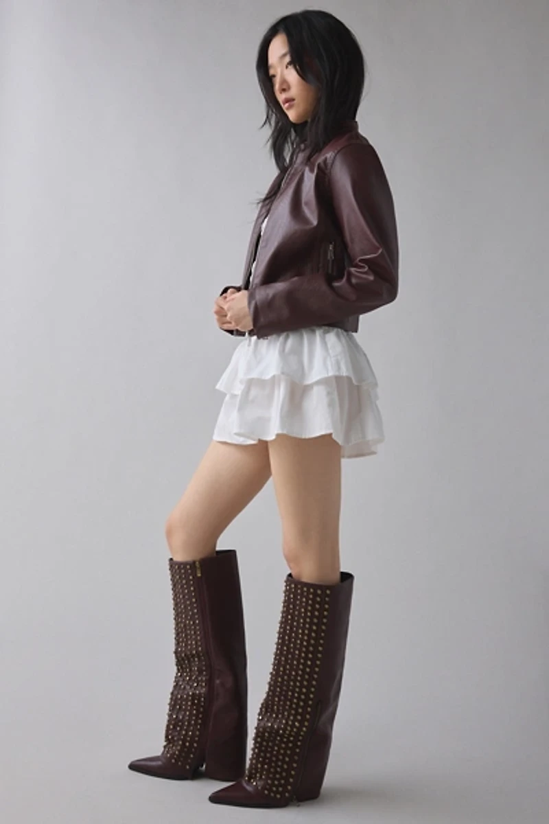 Azalea Wang Agustue Studded Knee-High Boots