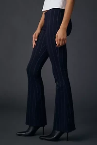 UO Hailey Pinstripe Stretch Pull-On Low-Rise Flare Pant