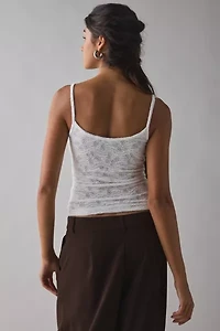 Lioness Tidal Butterfly Lace Scoop Neck Cropped Cami