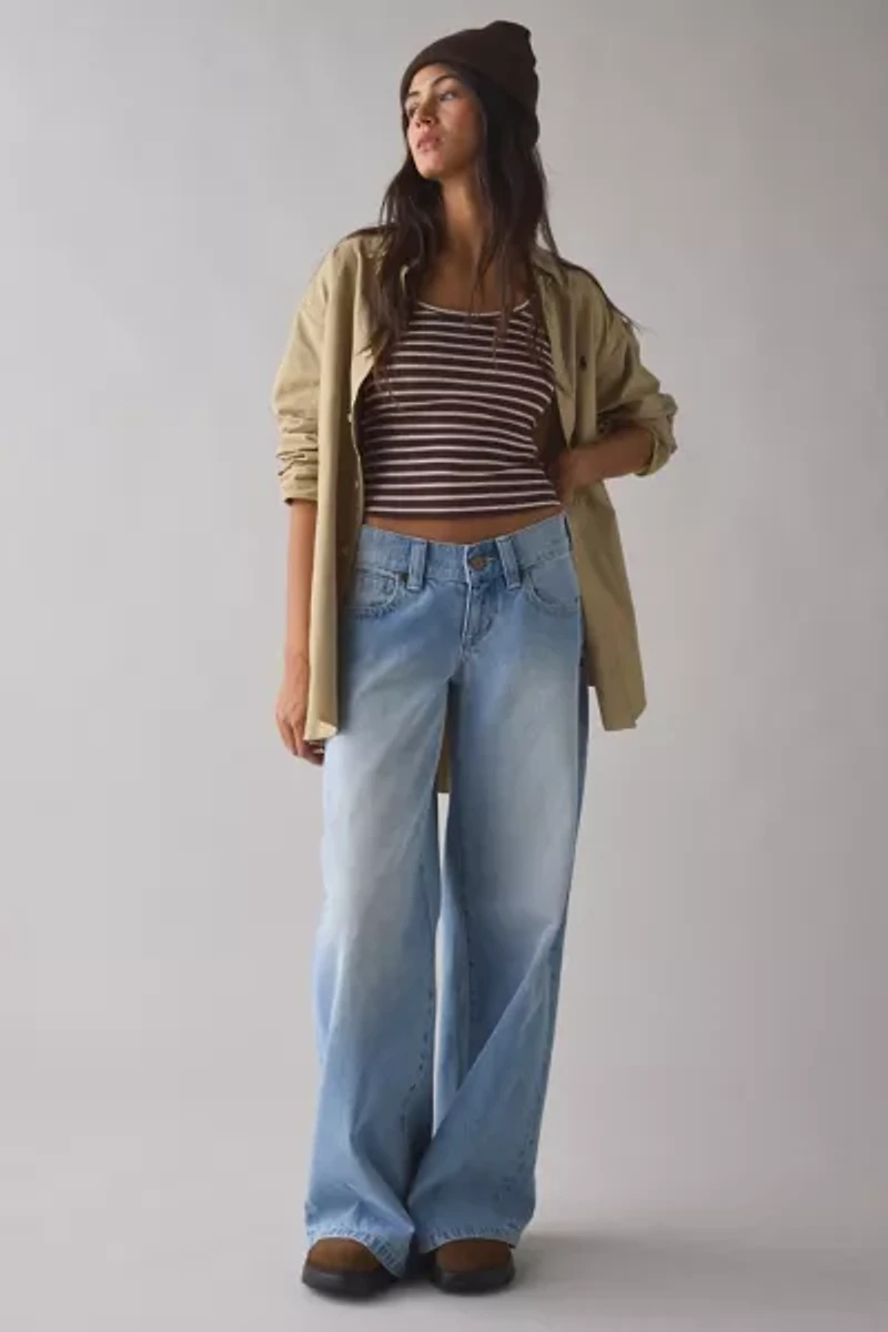 Lioness Carrie Striped Scoop Neck Cropped Cami