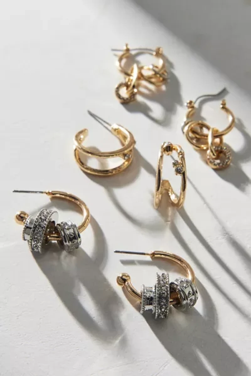 Bristol Mixed Metal Hoop Earring Set