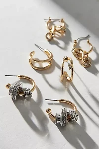 Bristol Mixed Metal Hoop Earring Set