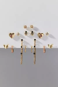 Kiki Gem Metal Multi Earring Set