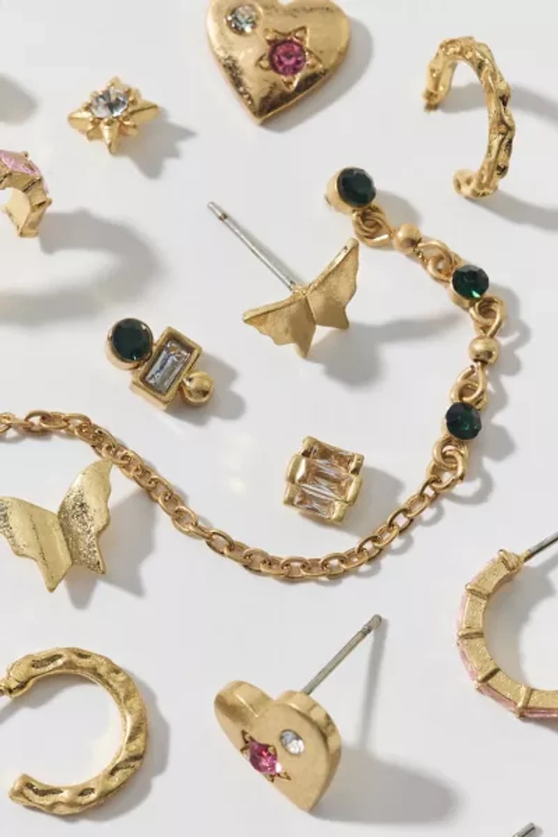 Kiki Gem Metal Multi Earring Set