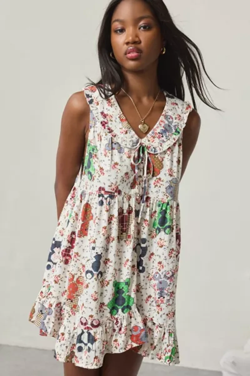 Out From Under Lottie Ruffle Collar Babydoll Sleep Dress