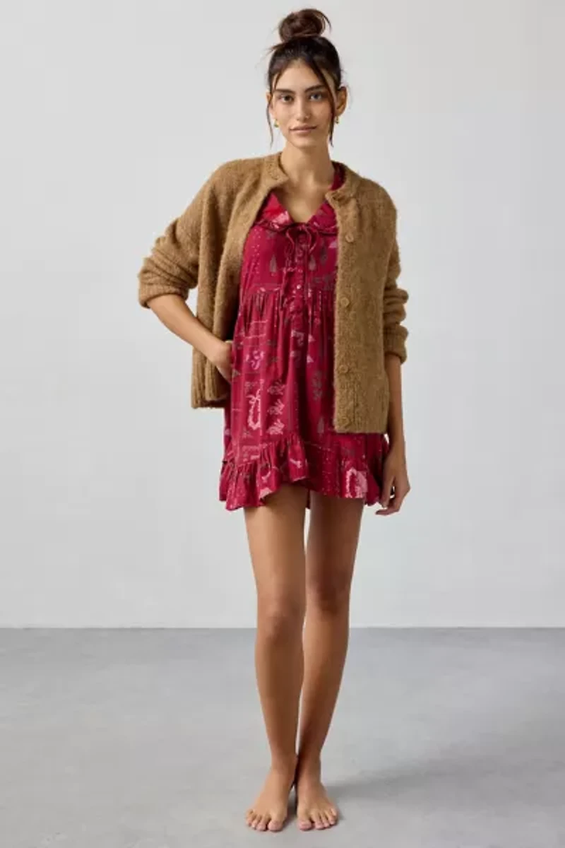 Out From Under Lottie Ruffle Collar Babydoll Sleep Dress