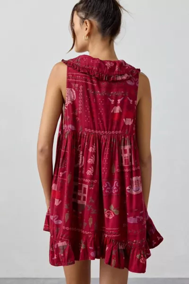 Out From Under Lottie Ruffle Collar Babydoll Sleep Dress