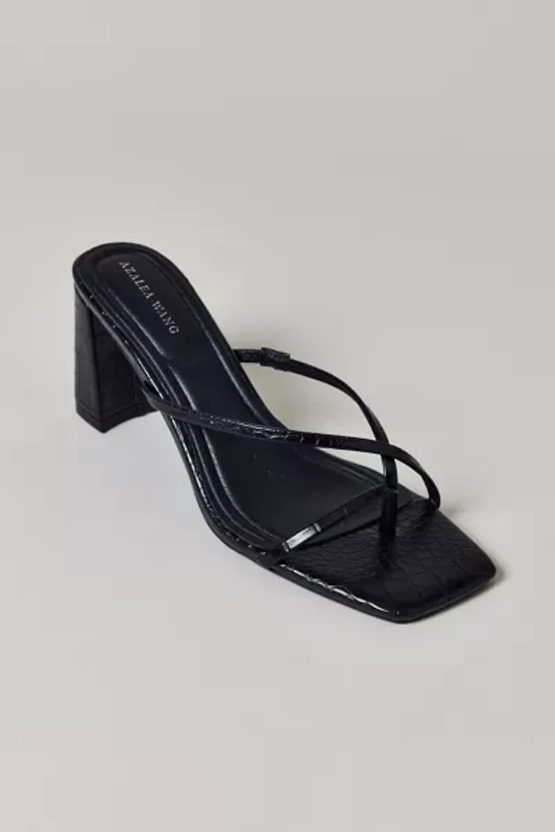Azalea Wang Vitali Square Toe Mule Heel