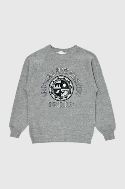 Vintage 1970's CSU Northridge Raglan Sleeve Fleece Crewneck Sweatshirt