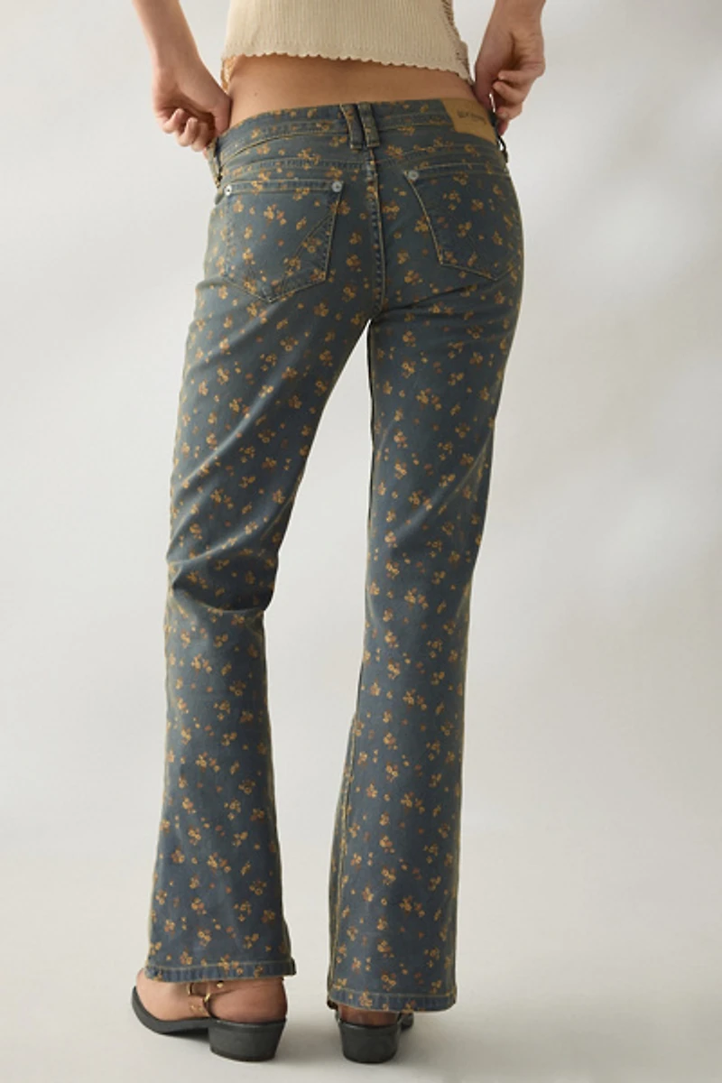 BDG Brooke Printed Low-Rise Flare Jean