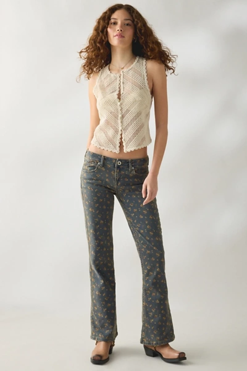 BDG Brooke Printed Low-Rise Flare Jean