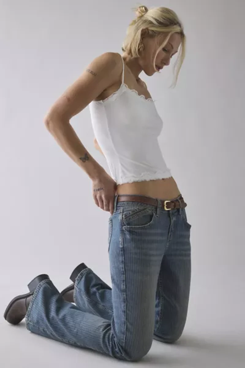 BDG Brooke Printed Low-Rise Flare Jean