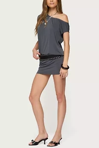 Edikted Sevie Off Shoulder Mini Dress