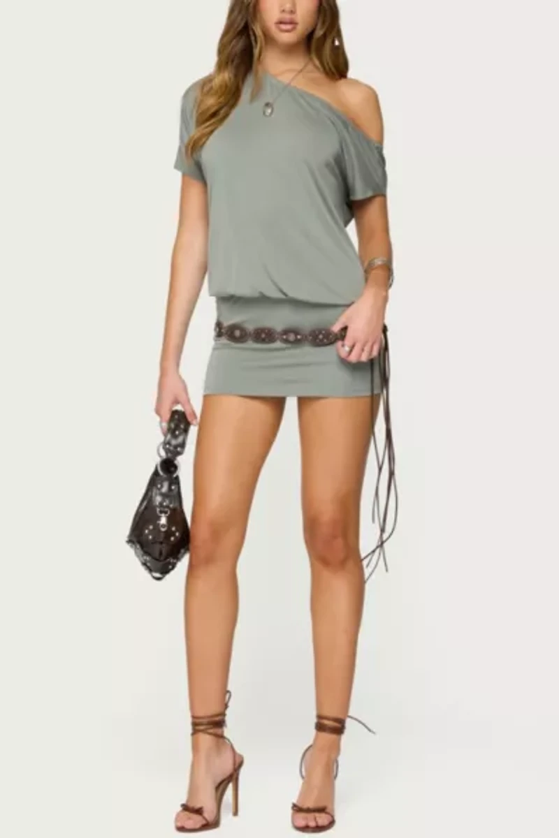 Edikted Sevie Off Shoulder Mini Dress