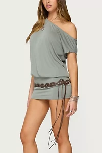 Edikted Sevie Off Shoulder Mini Dress