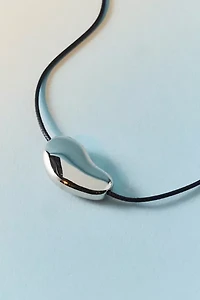 Chicago Metal Pendant Corded Necklace
