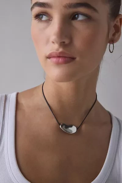 Chicago Metal Pendant Corded Necklace