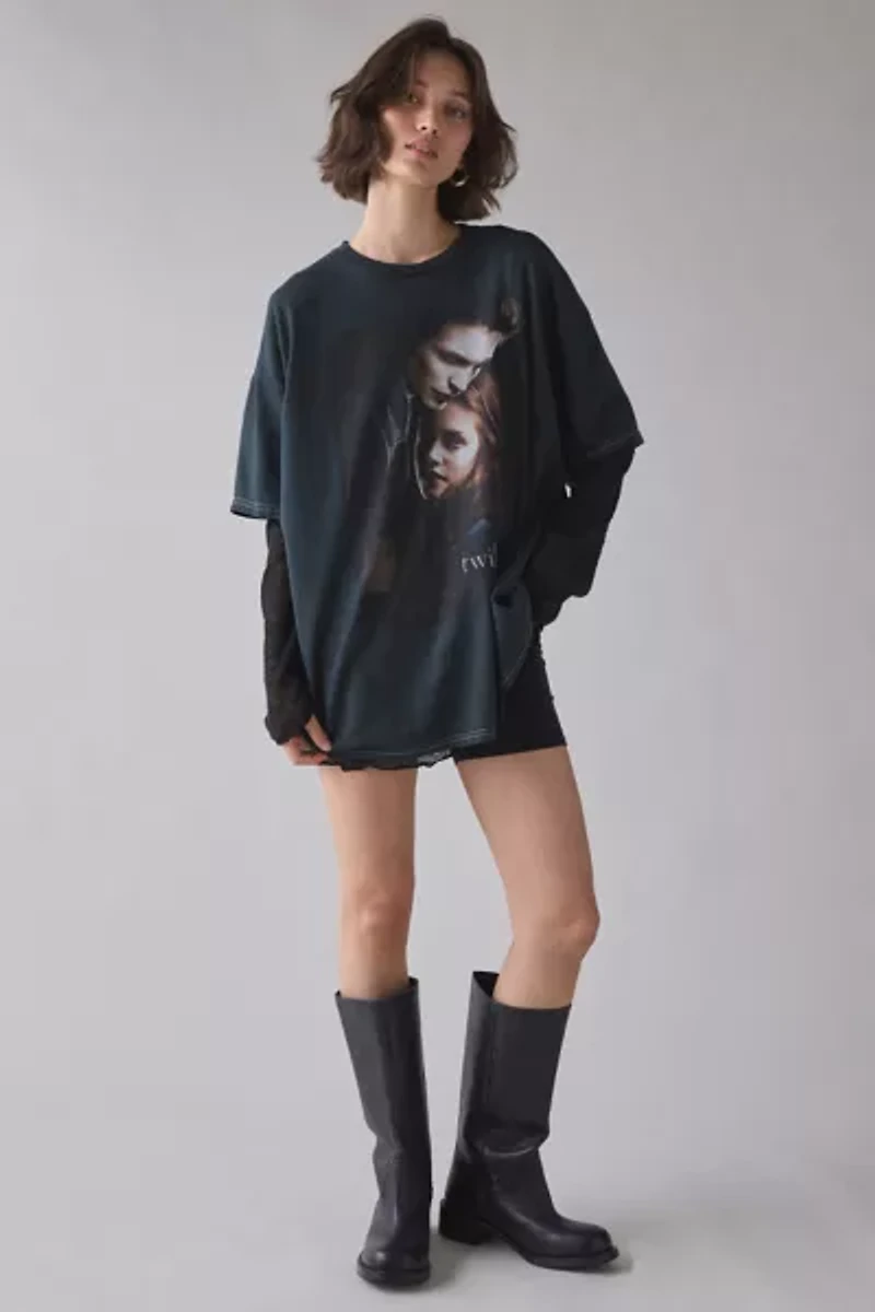 Twilight Graphic Oversized T-Shirt Dress