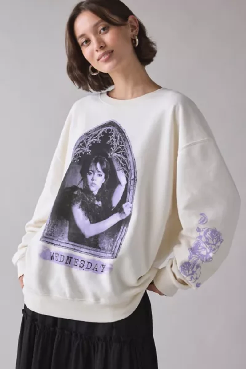 Wednesday Adams Graphic Crew Neck Pullover